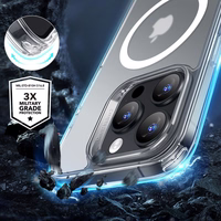 ESR Classic Hybrid Halolock MagSafe Ümbris + Karastatud klaas jaoks iPhone 16 Pro Max - poolläbipaistev