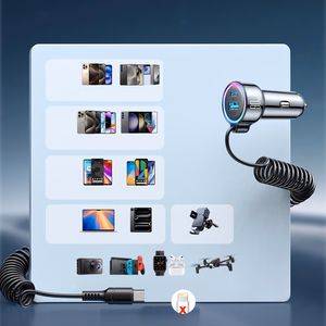 Joyroom JR-CL07 72W 3-in-1 Car Laadija with 1.6m USB-C Kaabel – must