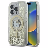 Hello Kitty Liquid Glitter Fever MagSafe iPhone 16 Pro Ümbris - Kuldne