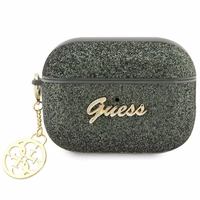 Guess GUAP2GLGSHA AirPods Pro 2 cover roheline/kaki Glitter Flake 4G Charm