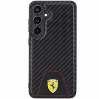 Ferrari Carbon Stitched Bottom ümbris jaoks Samsung Galaxy S24 - must