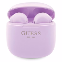 Guess GUTWST26PSU TWS Bluetooth kõrvaklapid + docking station - purple Classic EST Logo