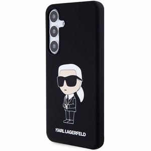 Karl Lagerfeld Silicone Ikonik ümbris jaoks Samsung Galaxy S24+ - must