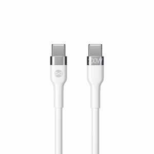 Forever Flexible cable USB-C - USB-C 2,0 m 100W white