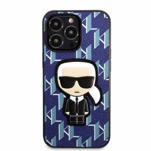 Karl Lagerfeld KLHCP13XPMNIKBL iPhone 13 Pro Max 6.7" жёсткий чехол синий/синий Monogram Ikonik Patch