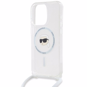 Чехол Karl Lagerfeld Crossbody IML Karl Head MagSafe для iPhone 15 Pro Max - прозрачный