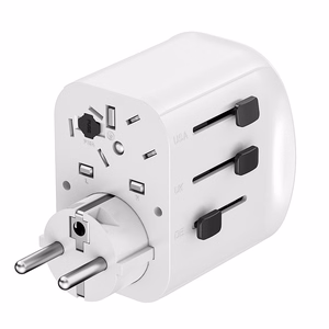 Gembird TPA-EU2A1C15-01-W maandatud universaalne reisiadapter, 15 W, valge