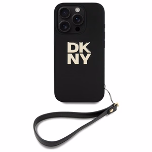 DKNY Wrist Strap Stock Logo iPhone 16 Pro Ümbris - Must
