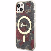 Guess GUHMP14MHCFWSA iPhone 14 Plus 6.7" roheline/khaki hardcase Flower MagSafe