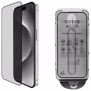 Guess Ekraanikaitse Privacy 2.5D Outline tempered glass jaoks iPhone 16 Pro