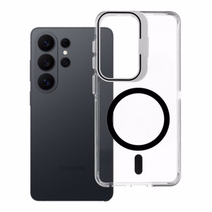 Samsung S26 objektiivi MagSafe'iga ühilduv ümbris MagSafe'iga must
