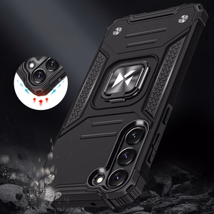 Чехол Wozinsky Ring Armor для Samsung Galaxy S23+ бронированный с магнитным кольцом-держателем чёрный
