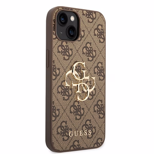 Guess GUHCP15S4GMGBR iPhone 15 6.1" brown/brown hardcase 4G Big Metal Logo