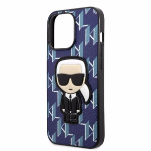 Karl Lagerfeld KLHCP13XPMNIKBL iPhone 13 Pro Max 6.7" жёсткий чехол синий/синий Monogram Ikonik Patch