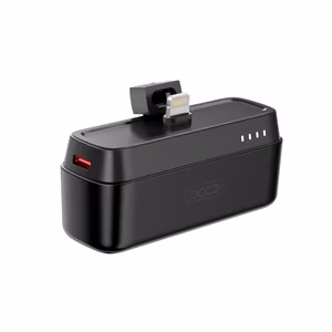 XO power bank mini PR244 20W 5000 mAh Lightning pistikuga must