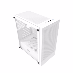 Darkflash M305 arvutikorpus ilma ventilaatoriteta (valge)