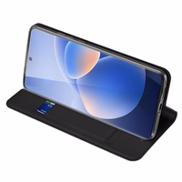 Dux Ducis Skin Pro raamaturiiuli tüüpi korpus Vivo X60 jaoks must