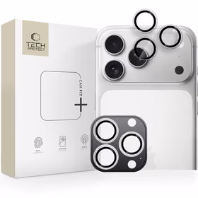 Tech-Protect Camring Fit+ Camera Cover jaoks iPhone 14 Pro / Max / 15 Pro / Max / 16 Pro / Max / 17 Pro / Max - Clear