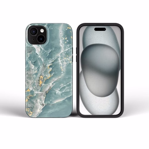 Ümbris jaoks iPhone 15 PRO Forcell F-Protect Mirage compatible with Magsafe Military Drop-Test roheline marble