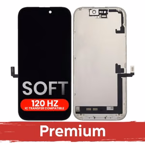 LCD ekraan, ühilduv iPhone 17-ga, must (SOFT OLED / Stable 120Hz / Premium) *Isediagnoositav*
