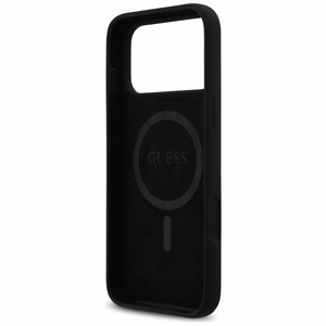 Guess Silikoon Logo Strass 4G MagSafe Ümbris for iPhone 17 Pro Max - must
