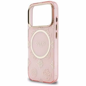 Guess IML Peony Dot MagSafe ümbris for iPhone 17 Pro - roosa