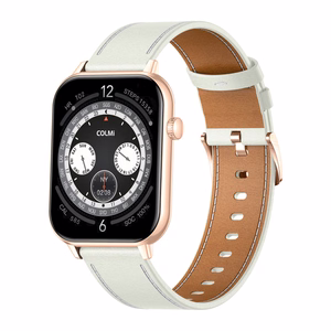 COLMI C28 Gold nutikell valge nahkrihmaga