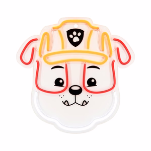 Hanging neon LED Paw Patrol on plexiglass - Rubble OW-130446