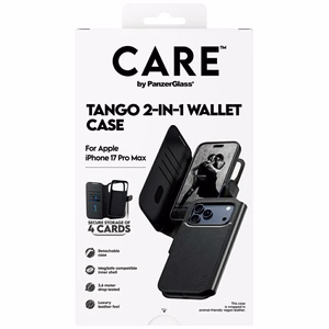 CARE by PanzerGlass Feature Tango 2in1 Wallet Ümbris MagSafe jaoks iPhone 17 Pro Max - Must