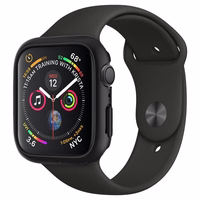 Spigen Thin Fit ümbris Apple Watch 4/5/6/SE (44 mm) - must
