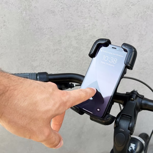 Wozinsky strong phone hoidja jaoks bicycle, motorcycle, scooter handlebars, must (WBHBK6)