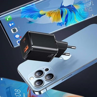 USAMS võrgulaadija 1xUSB-C+1xUSB T43 33W (ainult pea) PD3.0 +QC3.0 kiirlaadimine valge CC144TC02 (US-CC144)