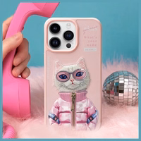 NIMMY ümbris COOL&CUTE 2.0 Cat jaoks IPHONE 15 Pro Max roosa