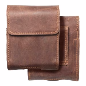 ROYAL Crazy Horse universal horizontal leather belt holster size V jaoks SAMSUNG FLIP 1 / 2 / 3 / 4 / HUAWEI P50 Pocket / MOTOROLA RAZR 5G brown