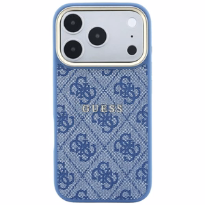 Guess Embossed 4G Classic MagSafe ümbris iPhone 17 Pro Max / 18 Pro Max jaoks, sinine