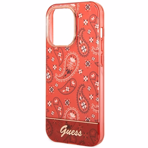 Guess GUHCP14XHGBNHR iPhone 14 Pro Max 6.7" punane/punane hardcase Bandana Paisley