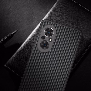 Nillkin Textured Case vastupidav tugevdatud ümbris geelraamiga ja nailonist tagaküljega Honor 50 SE jaoks must