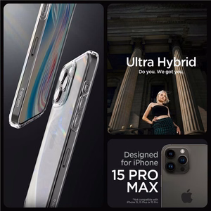 Spigen Crystal Hybrid Ümbris jaoks iPhone 15 Pro Max - Clear