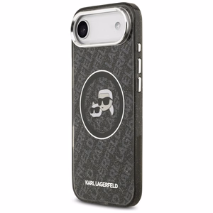 Karl Lagerfeld IML Glitter Karl & Choupette Heads Logo MagSafe iPhone Air Ümbris - Must