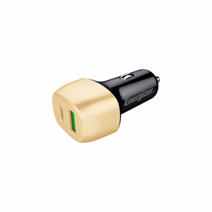 Energizer Ultimate D38BG autolaadija, USB-C + USB-A, 38 W PD + QC 3,0, kuldne ja must