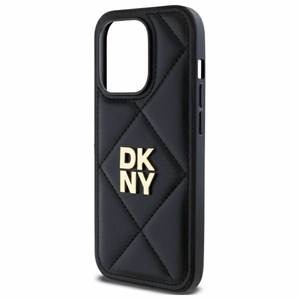 DKNY Quilted Stack Logo iPhone 14 Pro Ümbris - Must