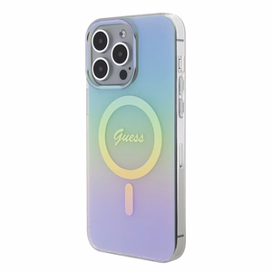 Guess GUHMP15XHITSQ iPhone 15 Pro Max бирюзовый/бирюзовый жёсткий чехол IML Iridescent MagSafe