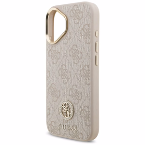 GUESS ümbris jaoks IPHONE 17 compatible with MagSafe GUHMP17SP4GRMDEP (PU W/ 4G Strass Logo) roosa