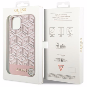 Guess GUHMP14MHGCFSEP iPhone 14 Plus 6.7" roosa/roosa hard ümbris GCube Stripes MagSafe
