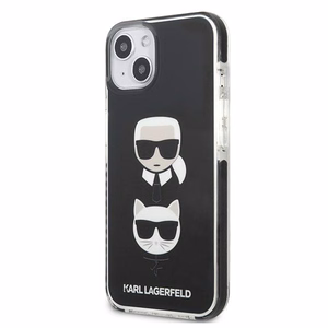 Karl Lagerfeld Karl&Choupette Head чехол для iPhone 13 - чёрный