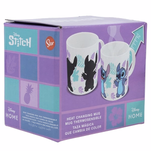 Disney Stitch & Angel värvi muutev keraamiline kruus kinkekarbis, 325 ml