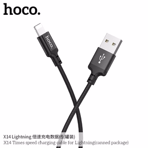 Кабель USB A to Lightning Hoco 1 м X14 чёрный