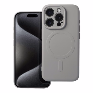 SILICONE MAG ÜMBRIS compatible with MagSafe jaoks IPHONE 15 Pro titanium hall