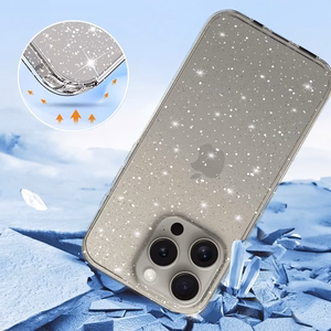 Crystal Glitter Ümbris jaoks Iphone 16 Plus Hõbedane