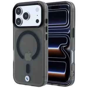 BMW Sign Frosted IML & MetalL Logo MagSafe ümbris mudelile iPhone 17 Pro Max / 18 Pro Max – must